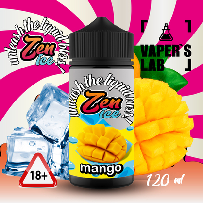 Фото жидкость для вейпа zen ice mango