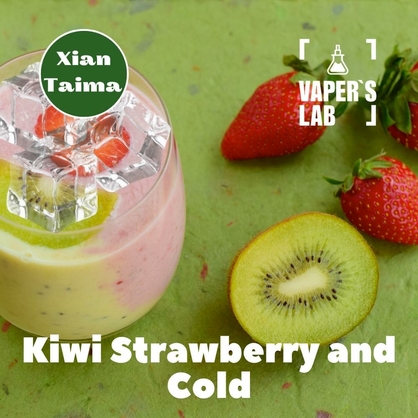 Фото, Видео, ароматизатор для самозамеса Xi'an Taima "Kiwi Strawberry and Cold" (Киви с клубникой и холодком) 