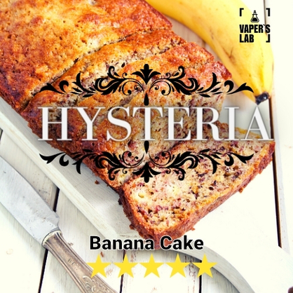 Фото, Видео на жижи для вейпа Hysteria Banana Cake 30 ml