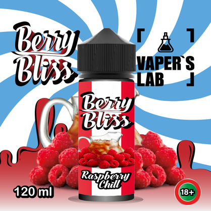 Фото жидкость для вейпа berry bliss raspberry chill 120 мл (освежающая малина)