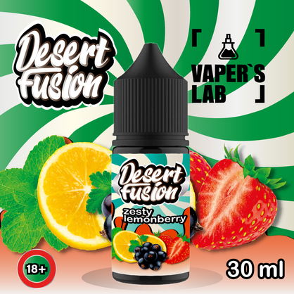 Фото сольова жижа top dessert fusion salt zesty lemonberry 30 ml