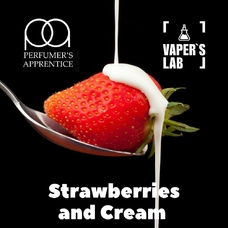 Ароматизатори для вейпа TPA "Strawberries and Cream" (Полуниця з кремом)