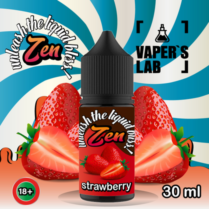 Фото сольова жижа top zen salt strawberry 30ml