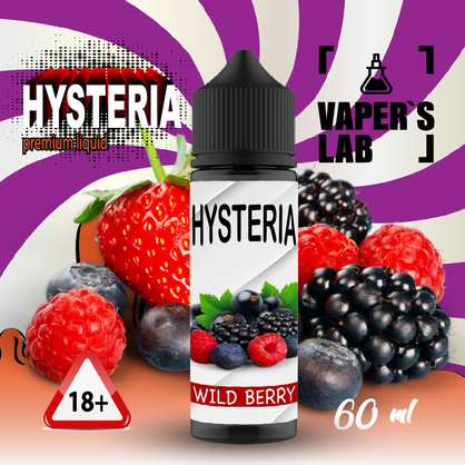 Фото заправка для вейпа купити hysteria wild berry 30 ml