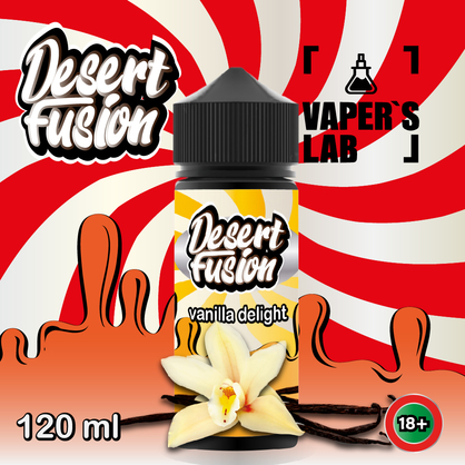 Фото жижи для вейпа dessert fusion vanilla delight 120 ml