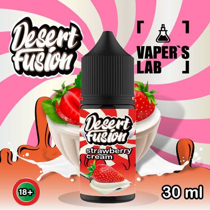 Фото солевая жидкость dessert fusion salt strawberry cream 30 ml