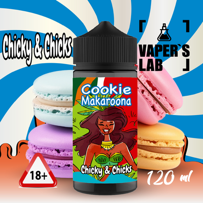 Фото жижа для вейпа chicky cookie macaroona 120 мл