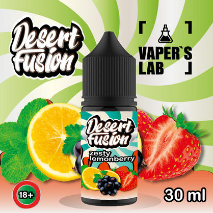 Фото сольова жижа top dessert fusion salt zesty lemonberry 30 ml