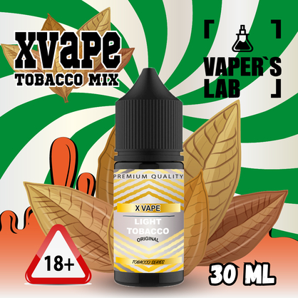 Фото, Видеообзор на жижку Salt XVape Salt Light Tobacco 30 ml