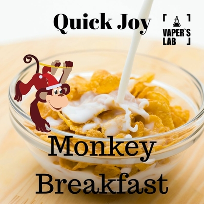 Фото, Видео на Заправки до вейпа Quick Joy Monkey Breakfast 100 ml