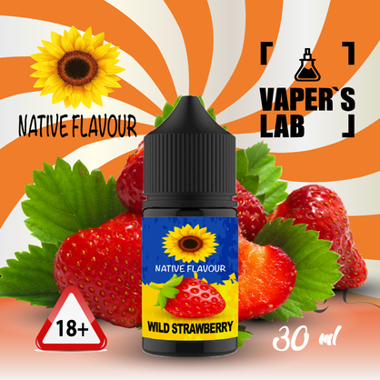 Фото сольова жижа для пода native flavour salt wild strawberry 30 ml