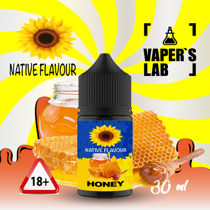 Фото сольова жижа для пода native flavour salt honey 30 ml