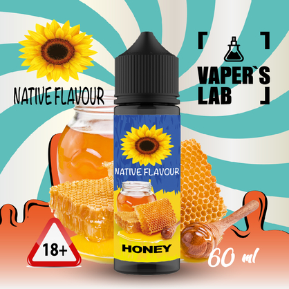 Фото заправки для електронних сигарет native flavour honey 60 ml