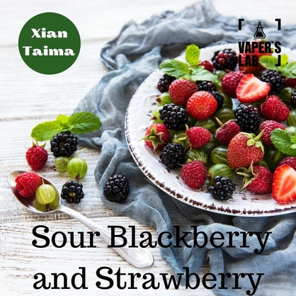 Фото, Видео, Натуральные ароматизаторы для вейпа  Xi'an Taima "Sour Blackberry and Strawberry" (Кислая ежевика и клубника) 