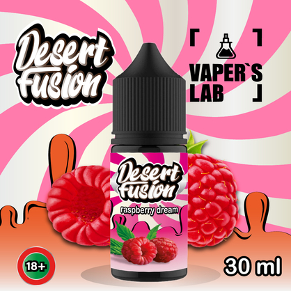 Фото сольова жижа для пода dessert fusion salt raspberry dream 30 ml