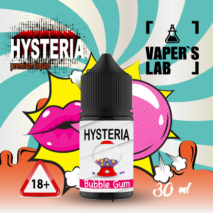 Фото, Видеообзор на жижку Salt Hysteria Salt Bubblegum 30 ml