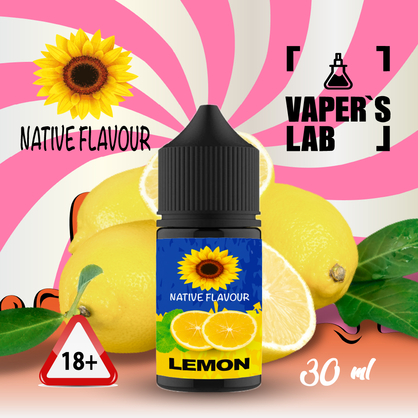 Фото сольова жижа для пода native flavour salt lemon 30 ml