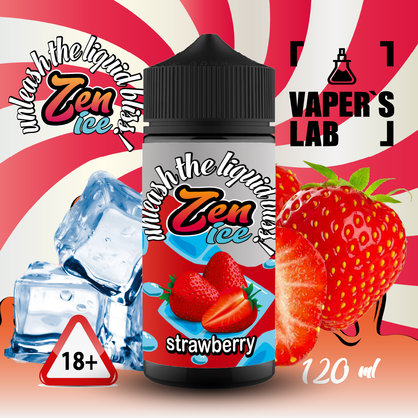 Фото жижі для вейпа zen ice strawberry