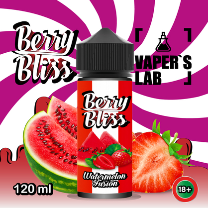 Фото жидкости для вейпа berry bliss watermelon fusion (арбуз с ягодами)