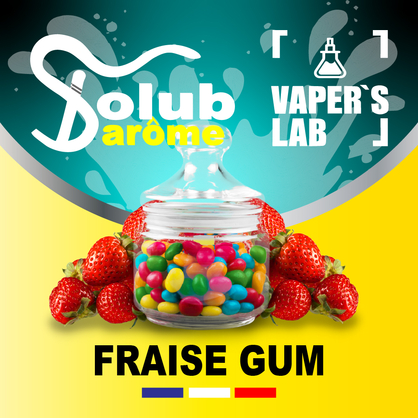 Фото, Відеоогляди на Ароматизатор для жижи Solub Arome "Fraise Gum" (Полунична жуйка) 