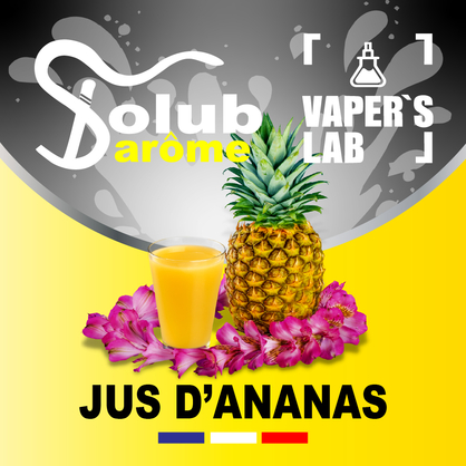 Фото, Видео, Натуральные ароматизаторы для вейпа  Solub Arome "Jus d\'ananas" (Ананасовый сок) 