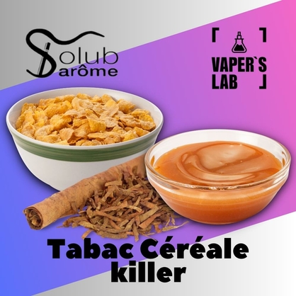 Фото, Видео, Аромки для вейпа Solub Arome "Tabac Céréale killer" (Табак с хлопьями и карамелью) 