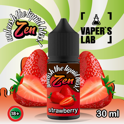 Фото сольова жижа top zen salt strawberry 30ml