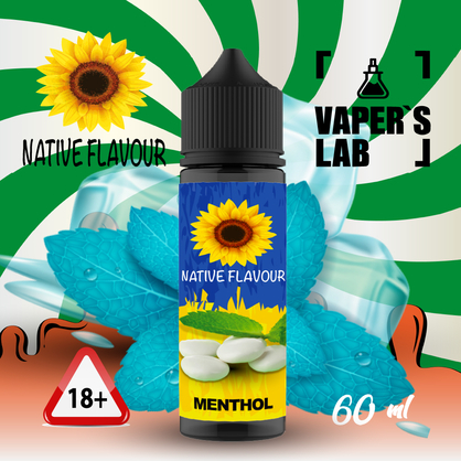 Фото жижа для вейпа купити дешево native flavour menthol 60 ml