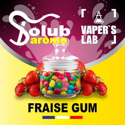 Фото, Видео, Натуральные ароматизаторы для вейпов Solub Arome "Fraise Gum" (Клубничная жвачка) 