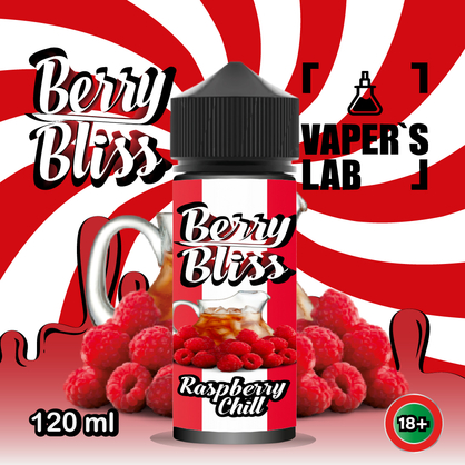 Фото жидкость для вейпа berry bliss raspberry chill 120 мл (освежающая малина)