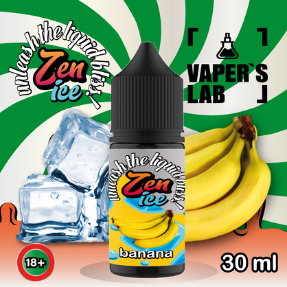 Фото солевая жидкость zen salt ice banana 30ml