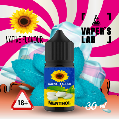 Фото сольова жижа для пода native flavour salt menthol 30 ml