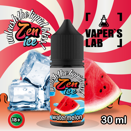 Фото солевая жидкость zen salt ice watermelon 30ml