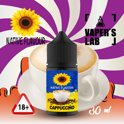 Фото сольова жижа для пода native flavour salt cappuccino 30 ml