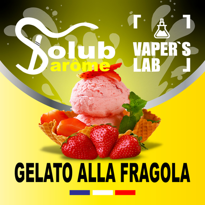 Фото, Відеоогляди на Ароматизатор для вейпа Solub Arome "Gelato alla fragola" (Полуничне морозиво) 