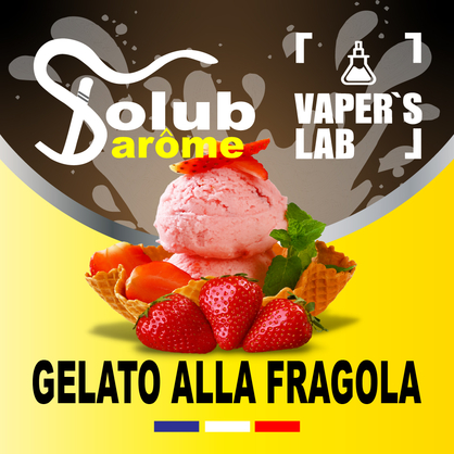 Фото, Відеоогляди на Ароматизатор для вейпа Solub Arome "Gelato alla fragola" (Полуничне морозиво) 