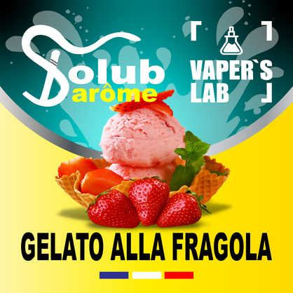 Фото, Видео, Ароматизаторы для самозамеса Solub Arome "Gelato alla fragola" (Клубничное мороженое) 