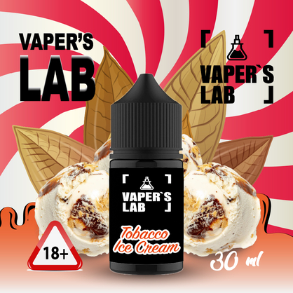 Фото, Видеообзор на жижку Salt Vaper's LAB Salt Tobacco ice cream 30 ml