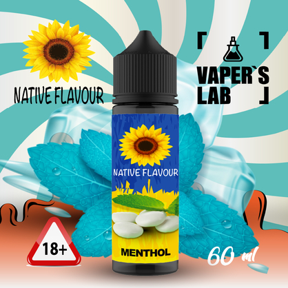 Фото жижа для вейпа купити дешево native flavour menthol 60 ml