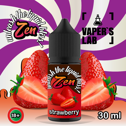 Фото сольова жижа top zen salt strawberry 30ml