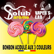 Ароматизаторы для солевого никотина   Solub Arome Bonbon acidulé aux 3 couleurs Конфеты-леденцы