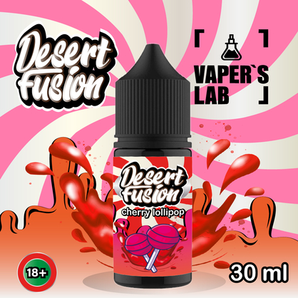 Фото жидкость для пода dessert fusion salt cherry lollipop 30 ml