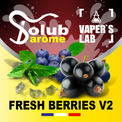 Фото, Видео, Аромки для вейпа Solub Arome "Fresh Berries v2" (Черника смородина мята ментол) 