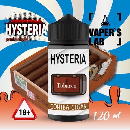 Фото жижи для вейпа hysteria cohiba cigar 100 ml