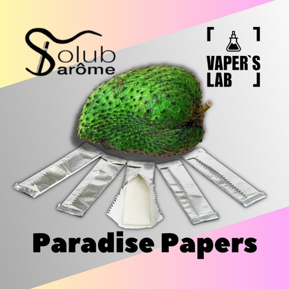 Фото, Відеоогляди на Ароматизатор для жижи Solub Arome "Paradise papers" (Жуйка з гуанабаною) 