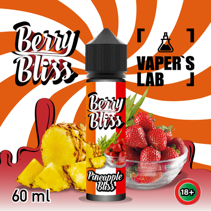 Фото рідини для вейпа berry bliss pineapple bliss 60 мл (полуниця, ананас)