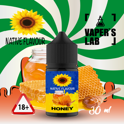 Фото сольова жижа для пода native flavour salt honey 30 ml