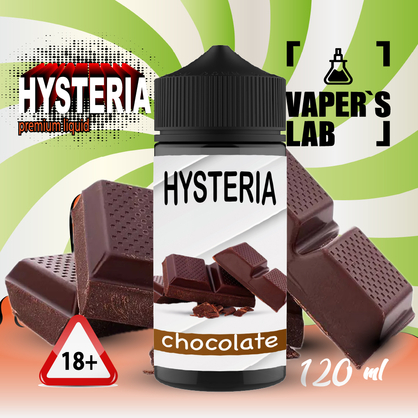 Фото жижа для вейпа без никотина hysteria chocolate 100 ml