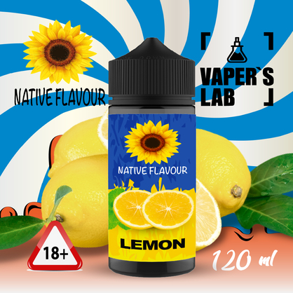 Фото рідина для вейпа без нікотину native flavour lemon 120 ml