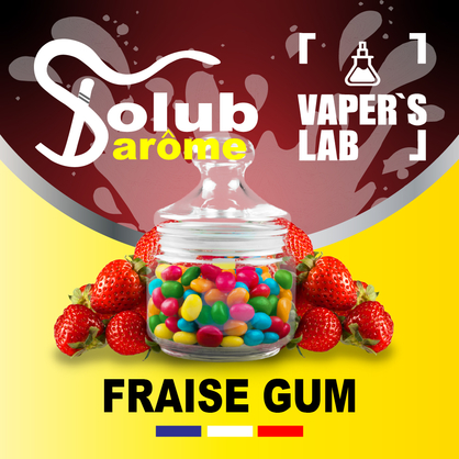 Фото, Відеоогляди на Ароматизатор для жижи Solub Arome "Fraise Gum" (Полунична жуйка) 